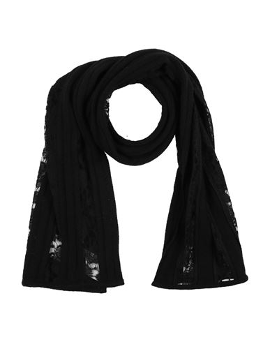 Rochas Woman Scarf Black Size - Acrylic, Wool, Polyamide In Black
