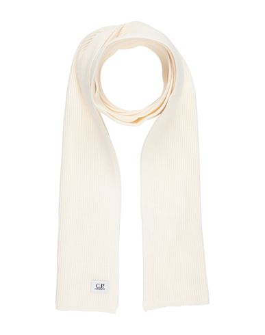 C.p. Company C. P. Company Man Scarf Ivory Size - Virgin Wool, Polyester In Animal Print