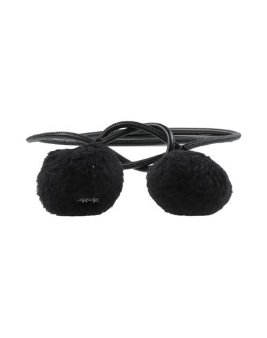 Max Mara Woman Belt Black Size Onesize Shearling, Alpaca Wool, Virgin Wool, Silk In Black
