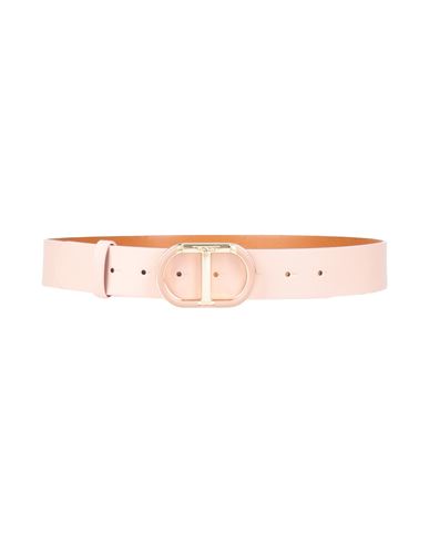 Twinset Woman Belt Blush Size L Regenerated Leather, Polyurethane, Cotton, Polyester In Pink