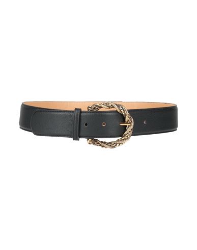 Elisabetta Franchi Woman Belt Black Size 8 Synthetic Fibers In Black