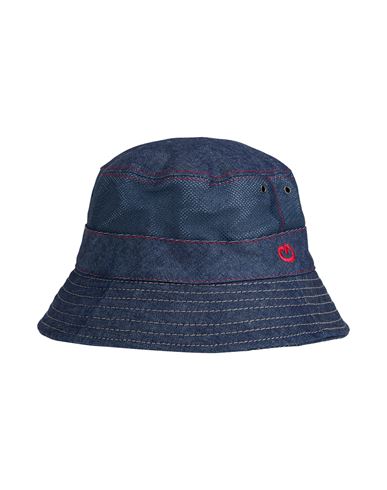 Guess Woman Hat Blue Size Onesize Cotton In Blue