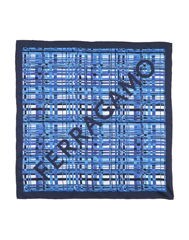 Ferragamo Woman Scarf Blue Size - Silk In Blue