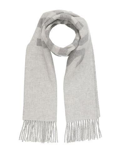Jacquemus Fringed Wool-jacquard Scarf In Gray