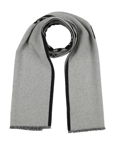 Ferragamo Man Scarf Black Size - Cashmere, Wool In Gray