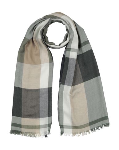Ferragamo Man Scarf Military Green Size - Cashmere, Silk In Green