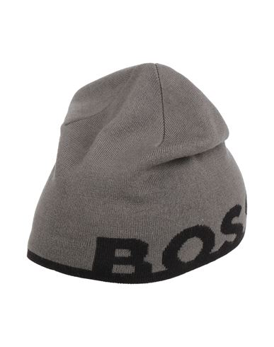 Hugo Boss Boss  Man Hat Military Green Size Onesize Virgin Wool, Polyacrylic In Gray