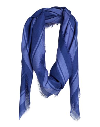 Givenchy Woman Scarf Blue Size - Cashmere, Silk In Blue