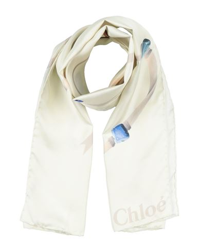 Chloé Woman Scarf Ivory Size - Silk In White