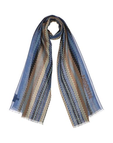 Missoni Woman Scarf Blue Size - Silk, Wool