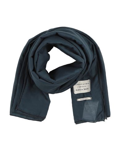 Alessia Santi Woman Scarf Navy Size - Cotton, Silk In Blue