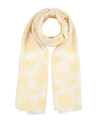 Alessia Santi Woman Scarf Pastel Yellow Size - Cotton, Silk