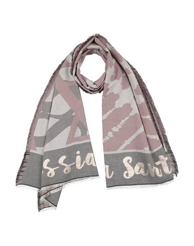 Alessia Santi Woman Scarf Grey Size - Cotton, Modal, Metallic Fiber In Gray