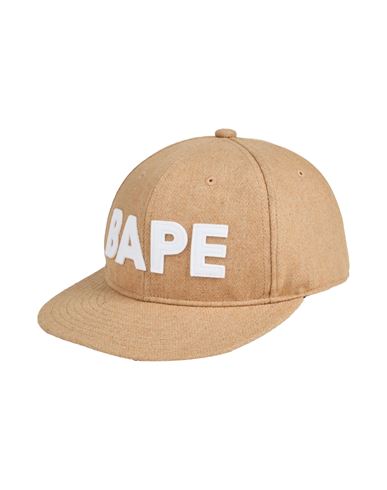 A Bathing Ape Man Hat Sand Size Onesize Wool, Polyester, Polyamide, Acrylic In Brown