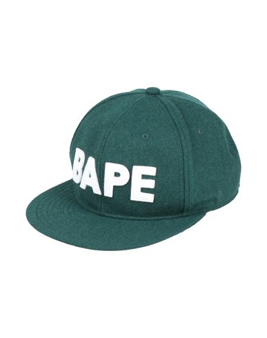 A Bathing Ape Man Hat Dark Green Size Onesize Wool, Polyester, Polyamide, Acrylic In Green