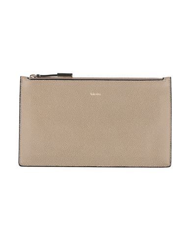 Valextra Woman Pouch Light Brown Size - Calfskin In Sand