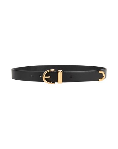 Khaite Woman Belt Black Size 34 Leather In Black
