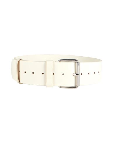Atxa Woman Belt Cream Size Onesize Leather In White