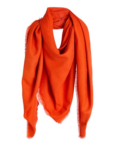 Fendi Woman Scarf Orange Size - Silk In Orange