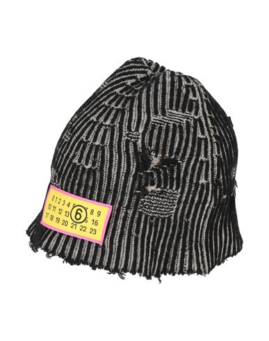 Mm6 Maison Margiela Woman Hat Black Size M Wool, Polyamide In Black