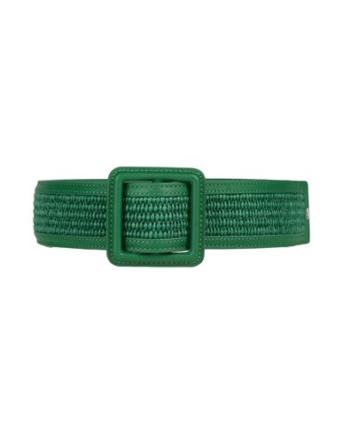 Weekend Max Mara Woman Belt Green Size L Leather In Green