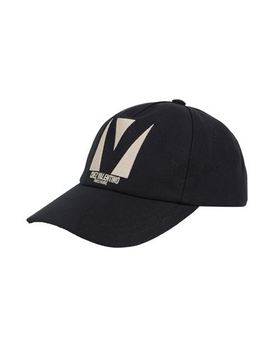 Valentino Garavani Cotton Baseball Cap With Embroidery And Curved Brim In Black