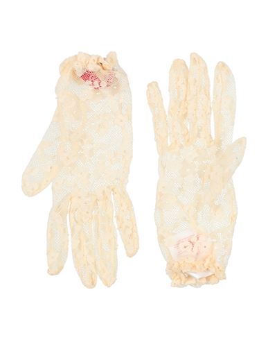 Valentino Garavani Woman Gloves Ivory Size 8 Cotton, Polyamide In White