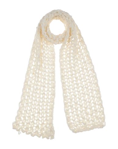Croche Crochè Woman Scarf Cream Size - Acrylic, Wool In White