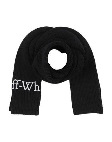 Off-white Man Scarf Black Size - Wool In Black