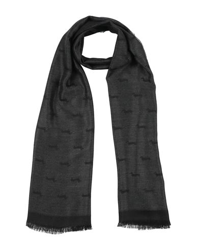 Harmont & Blaine Man Scarf Black Size - Viscose, Polyester In Green