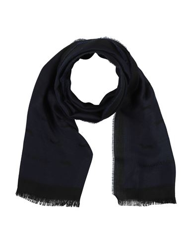 Harmont & Blaine Man Scarf Navy Size - Viscose, Polyester In Black