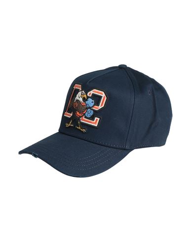 Dsquared2 Man Hat Navy Size Onesize Cotton In Blue