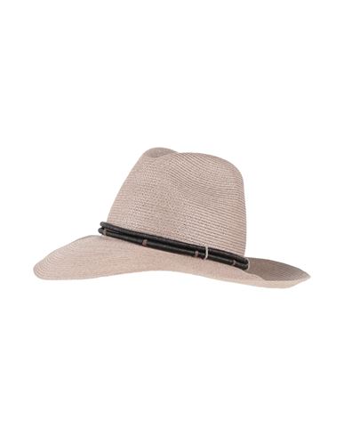 Brunello Cucinelli Woman Hat Beige Size S Hemp, Cotton, Nylon, Leather, Ecobrass In Sand