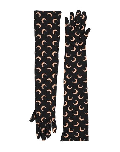 Marine Serre Woman Gloves Black Size M/l Polyamide, Elastane