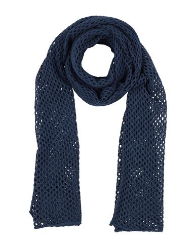 Fedeli Woman Scarf Navy Size - Cotton, Linen In Blue