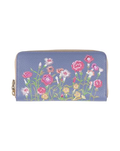 Gabs Woman Wallet Slate Blue Size - Calfskin In Blue