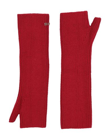 Herno Woman Gloves Red Size M Acrylic, Wool
