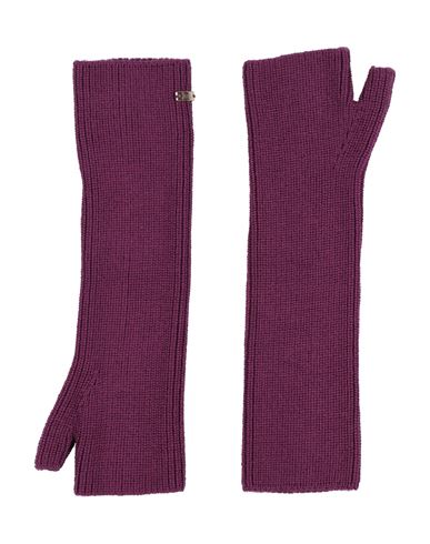 Herno Woman Gloves Purple Size M Acrylic, Wool