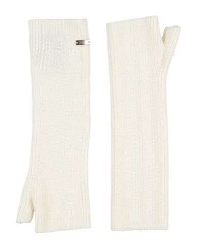 Herno Woman Gloves Off White Size M Acrylic, Wool