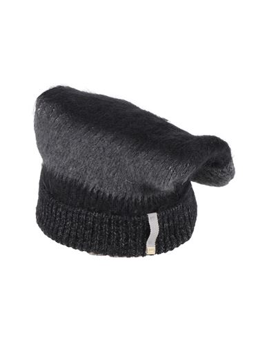 Herno Woman Hat Charcoal Size Onesize Wool, Mohair Wool, Polyamide, Viscose, Metallic Fiber In Gray