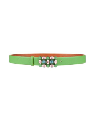 D'amico Woman Belt Green Size 38 Leather