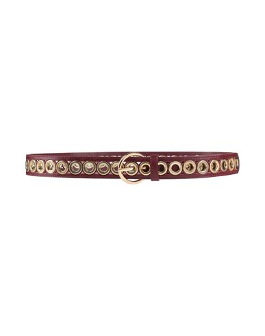 Sandro Woman Belt Burgundy Size 3 Leather In Red
