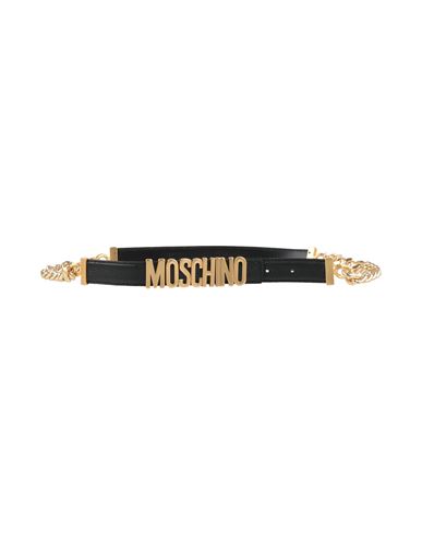 Moschino Couture Woman Belt Black Size 8 Leather, Metal