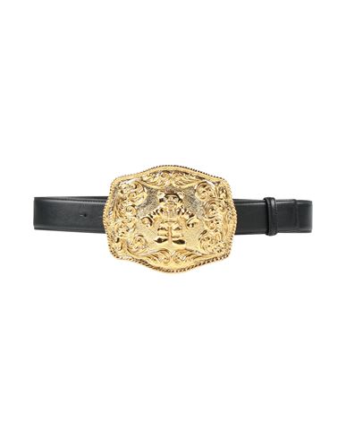 Moschino Couture Woman Belt Black Size 14 Leather, Metal
