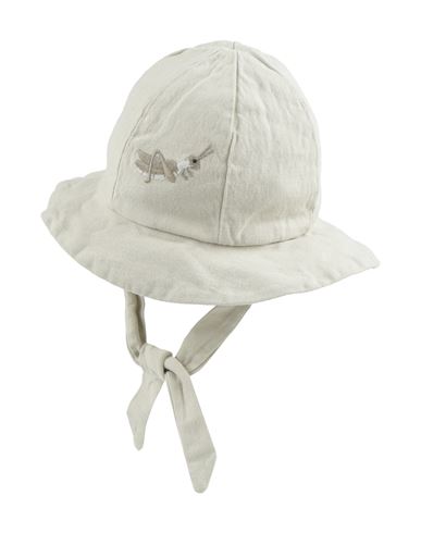 Donsje Amsterdam Babies'  Newborn Boy Hat Sage Green Size 3 Organic Cotton In White