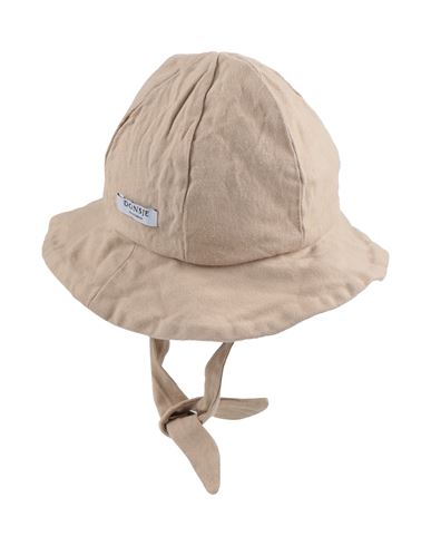 Donsje Amsterdam Babies'  Newborn Boy Hat Sand Size 3 Organic Cotton In Brown