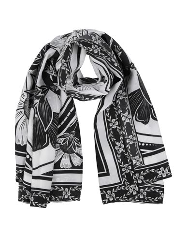 Farm Rio Woman Scarf Black Size - Viscose In Black