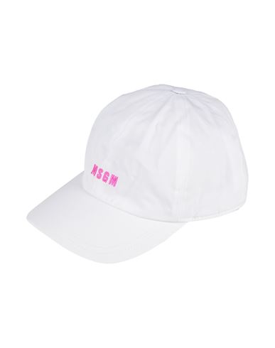 Msgm Woman Hat White Size Onesize Cotton