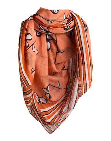 Manila Grace Woman Scarf Orange Size - Cotton, Silk