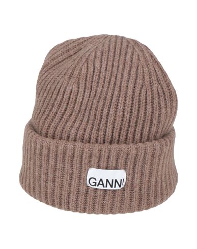 Ganni Woman Hat Brown Size Onesize Wool, Recycled Wool, Recycled Polyamide